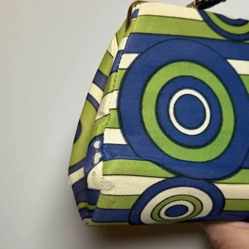 Vintage Mod Geometric Print Handbag